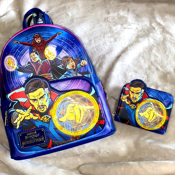Marvel Dr.Strange Multiverse Madness Loungefly Backpack and Wallet - Picture 1 of 9